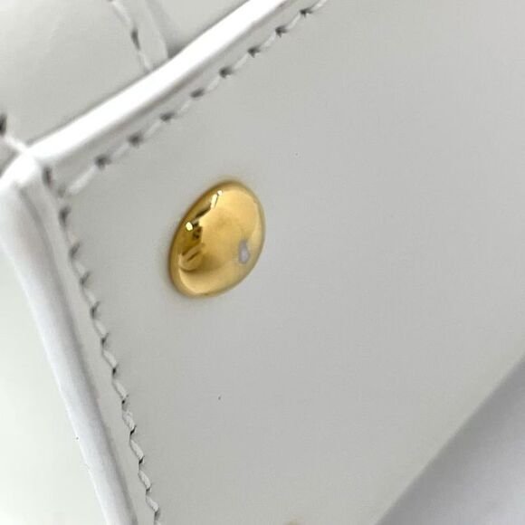 Gucci Diana Leather White Mini Tote Bag Gold 832936 - Picture 12 of 14